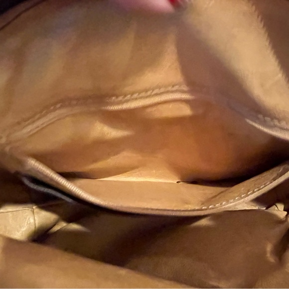 Brown Suede Satchel with Leather Handles - Picture 5 of 5